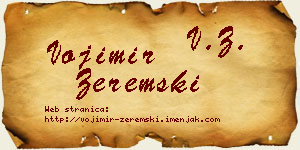 Vojimir Zeremski vizit kartica